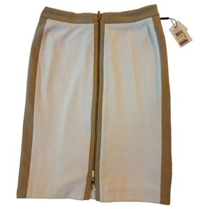 Calvin Klein white and beige midi Skirt size 4